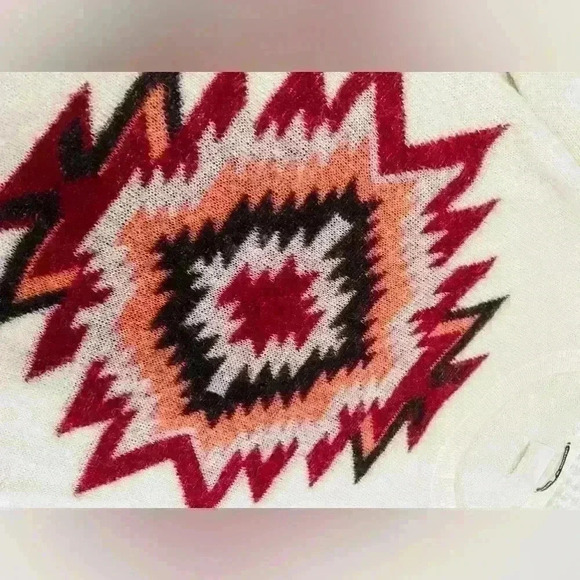 Maison Scotch Scotch & Soda Ivory Geometric Sweater Small - Picture 5 of 9